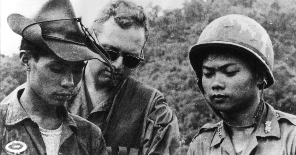 ARVN soldiers and U.S. advisor (U.S. Army Center for Military History)